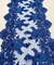 Royal Blue 3D Wide Floral Sequin & Mesh with Pearls Lace Trim for Table Runner 13"